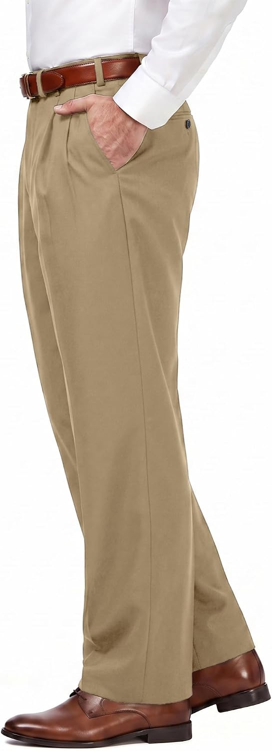 Comdecevis Men's Classic Fit Pleated Dress Pants