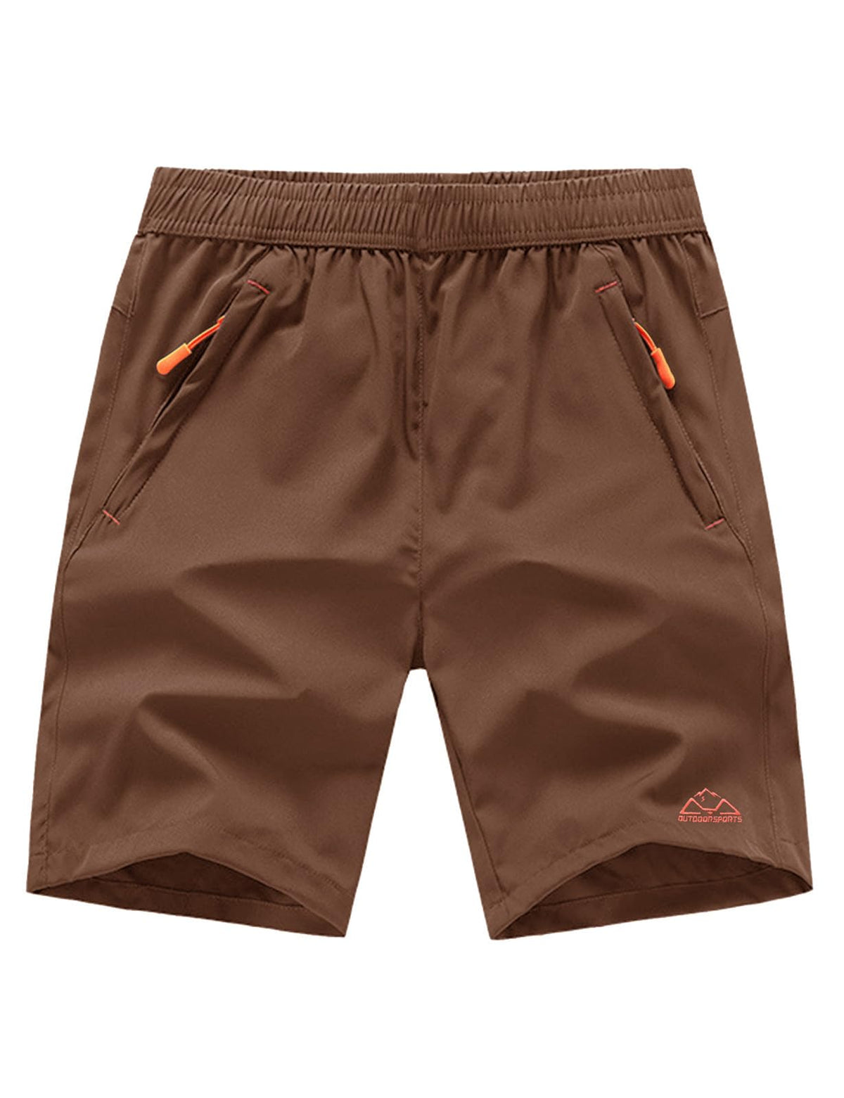 Rdruko Men's Quick Dry Hiking Shorts Lightweight Running Gym Outdoor Active Shorts with Zipper Pockets