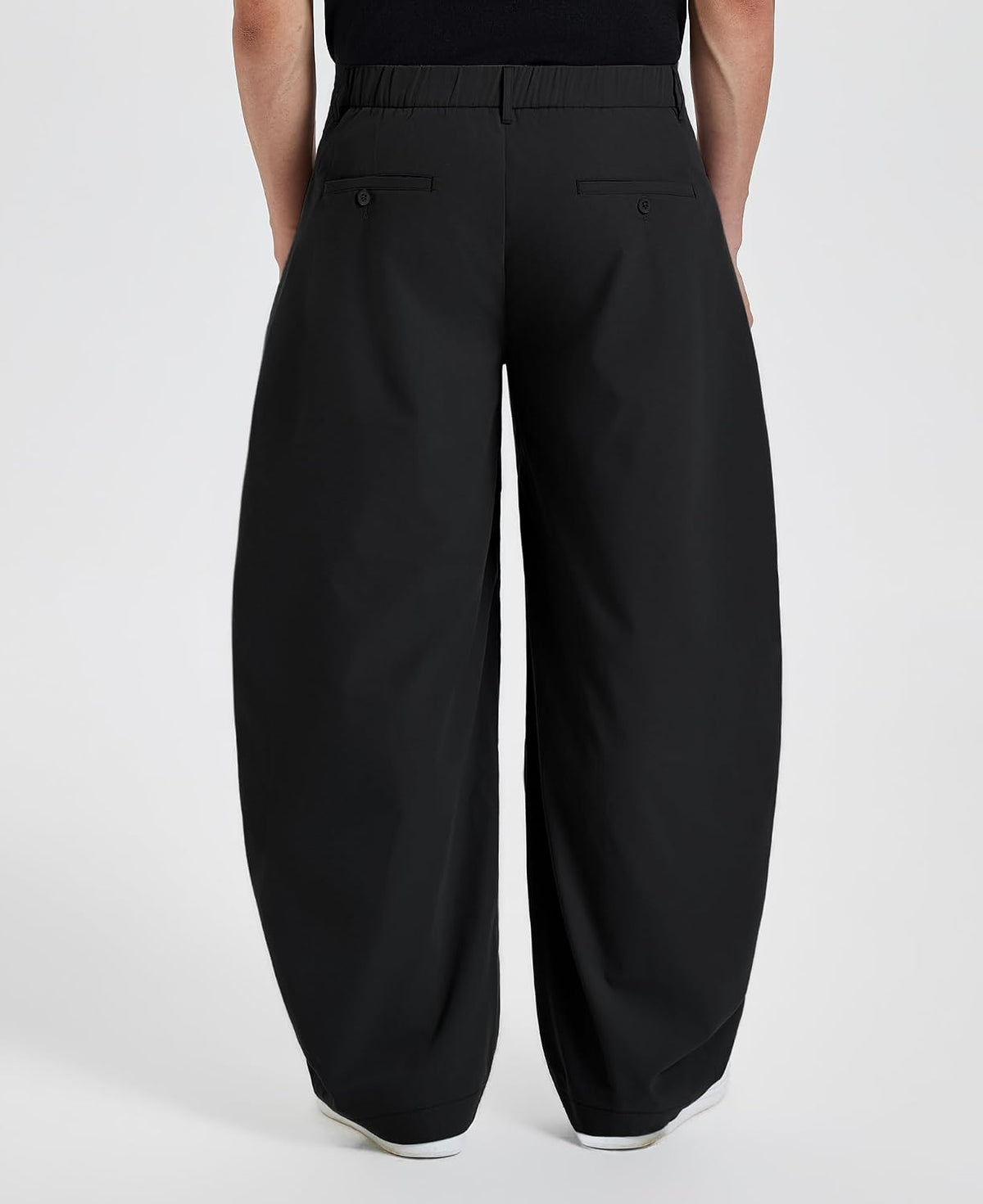 Susclude Mens Baggy Barrel Pants Wide Leg Comfy Lounge Streetwear Casual Elastic Waist Loose Y2k Lightweiht Trendy Trousers