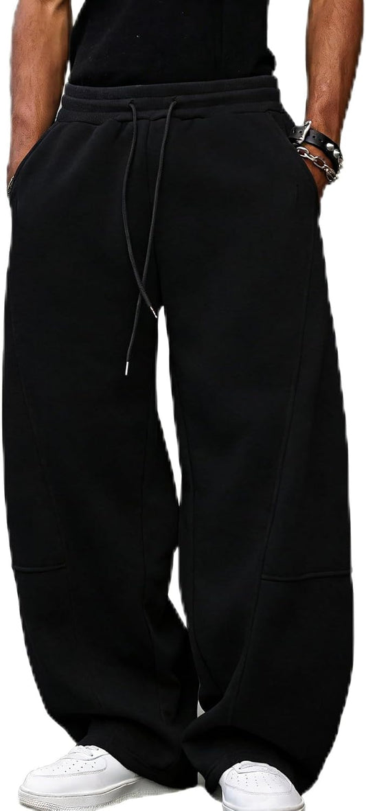 Mens Baggy Sweatpants Casual Wide Leg Pants
