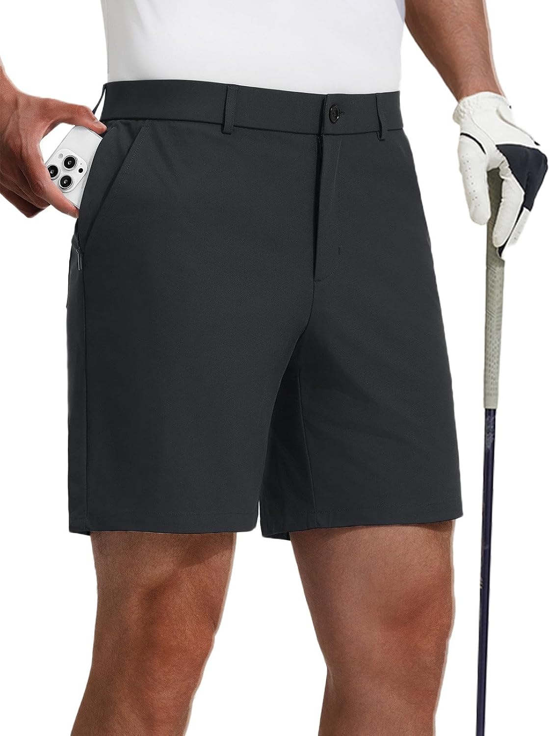 baleaf Men's 7''/9''Golf Shorts Causal Dress Work Zipper Pockets