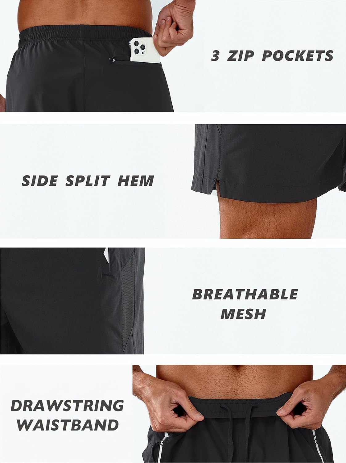 NORTHYARD Men's Running Athletic Shorts 5"/ 7"/ 9" Workout Gym Tennis