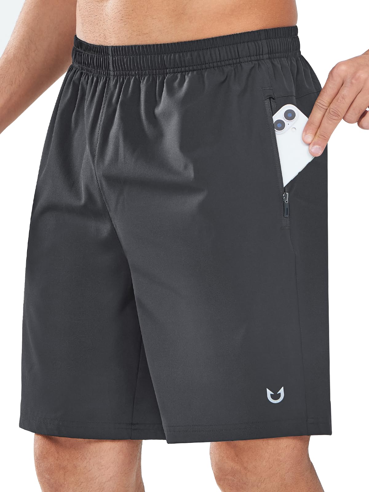 NORTHYARD Men's Athletic Running Shorts Quick Dry Lightweight Zip Pockets