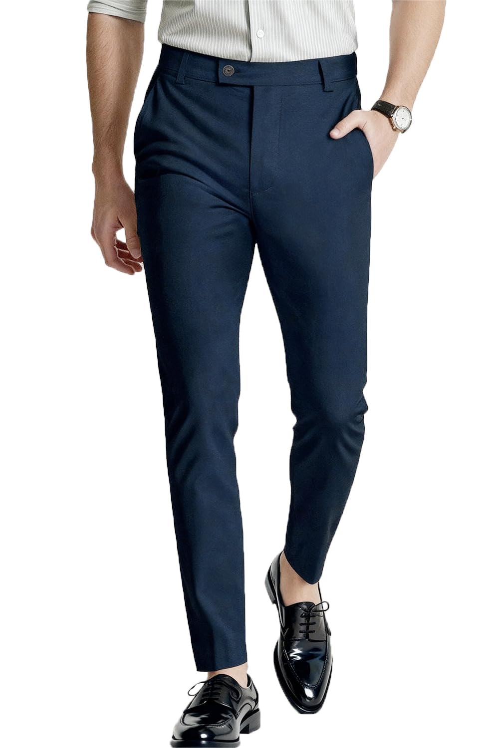 GINGTTO Mens Dress Pants Slim Fit Stretch Skinny Slacks Tapered Leg