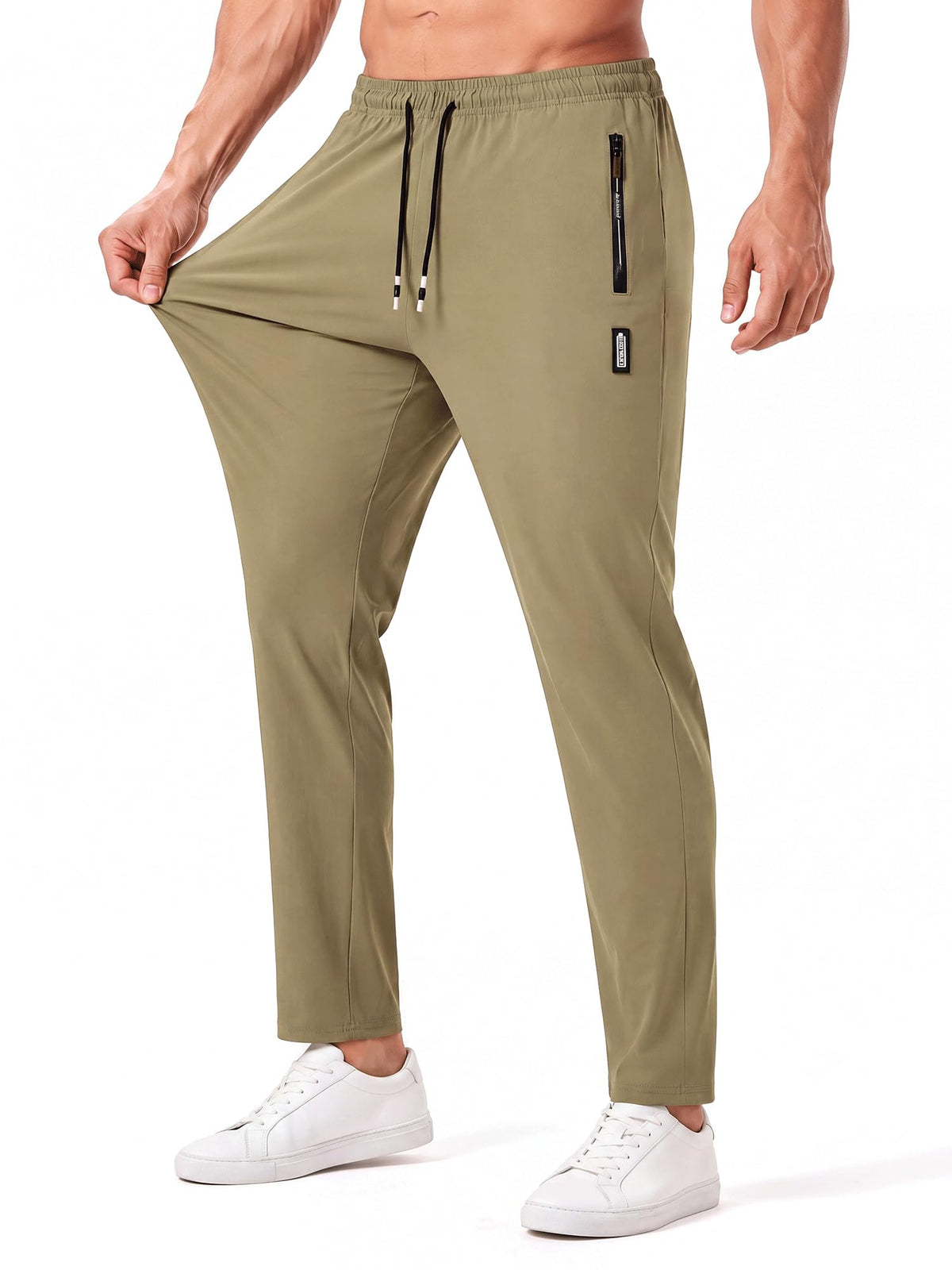 Men's Athletic Pants Lightweight Sweatpants Zipper Pockets