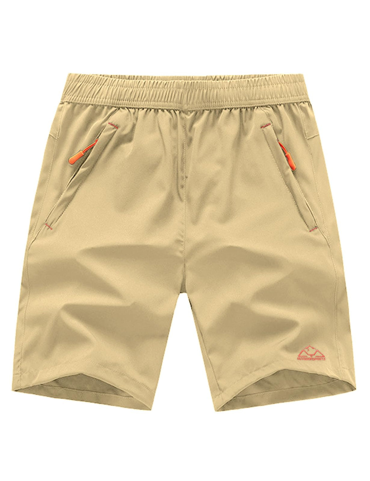 Rdruko Men's Quick Dry Hiking Shorts Lightweight Running Gym Outdoor Active Shorts with Zipper Pockets