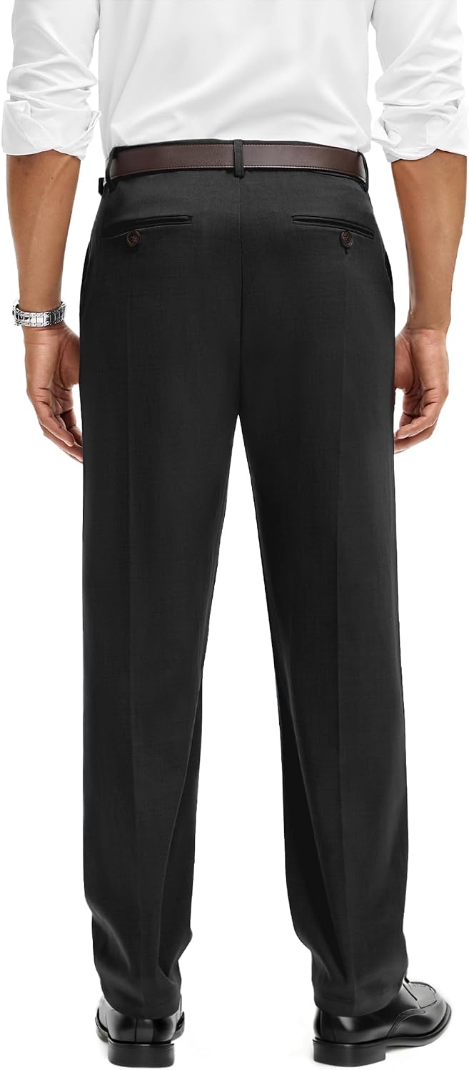 Comdecevis Men's Classic Fit Business Casual Wrinkle Resistant Dress Pants
