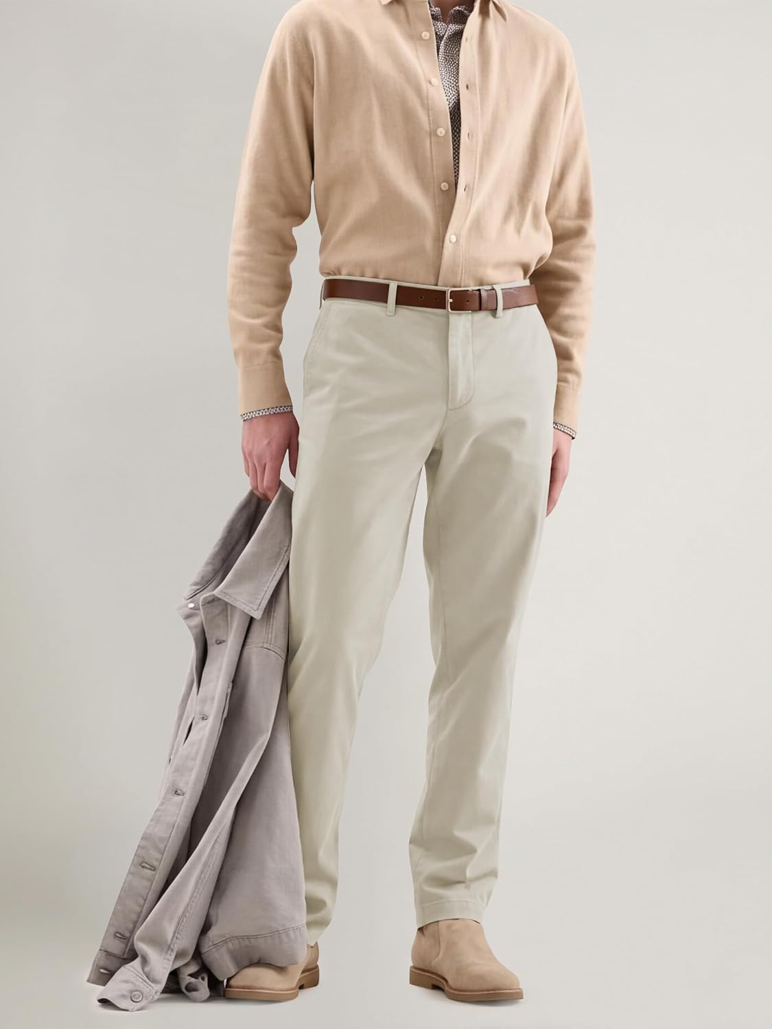 Mens Classic Fit Golf Pants, Stretch Business Casual Dress Pants for Men, Quick Dry Lightweight Work Slacks with Pockets