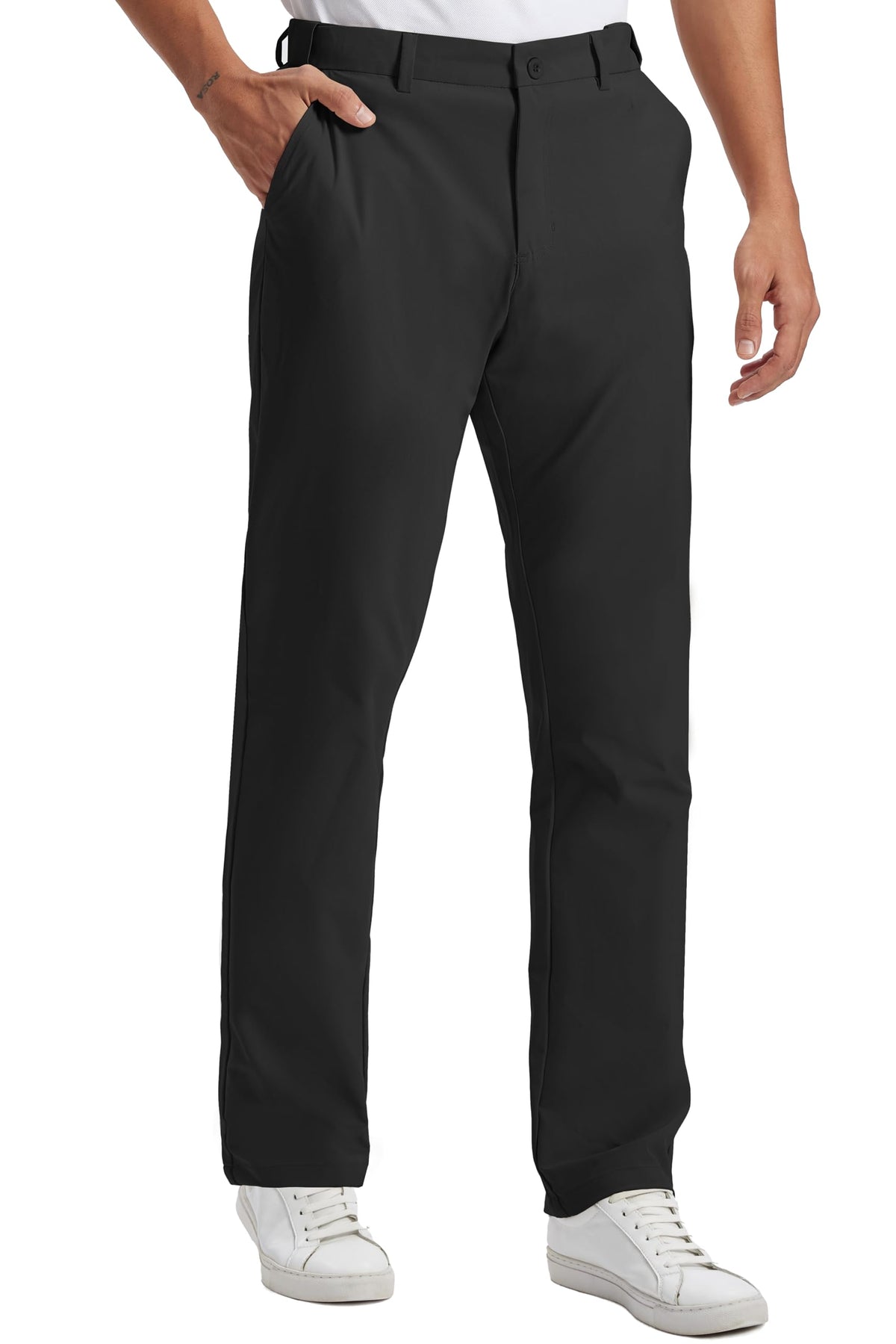 Mens Golf Pants Lightweight Quick Dry Anti-Slip 30"/32"/34" with 4 Pockets