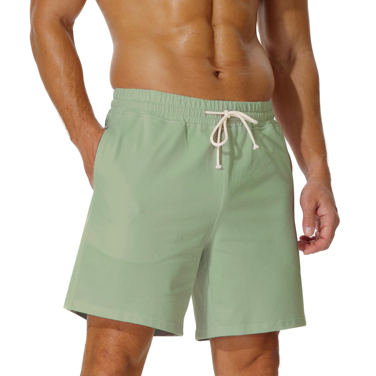 AIMPACT Men's Cotton Workout Shorts 5"/7" Sweat Athletic Gym with Pockets