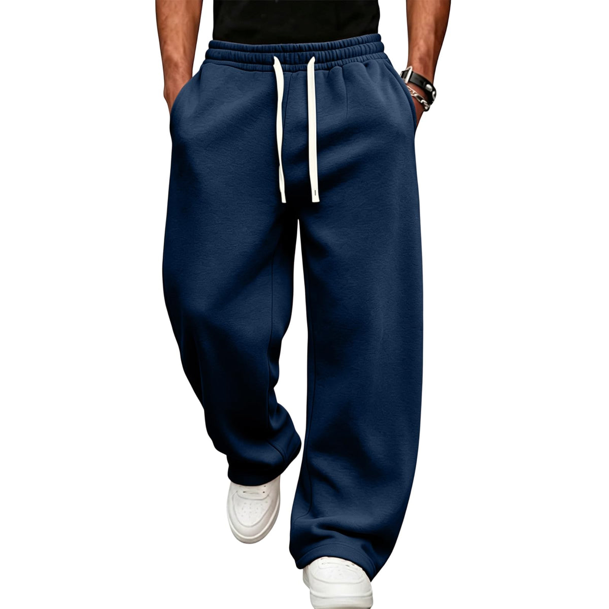Men's Baggy Sweatpants Loose Fit Cool Active Elastic Waist Trousers