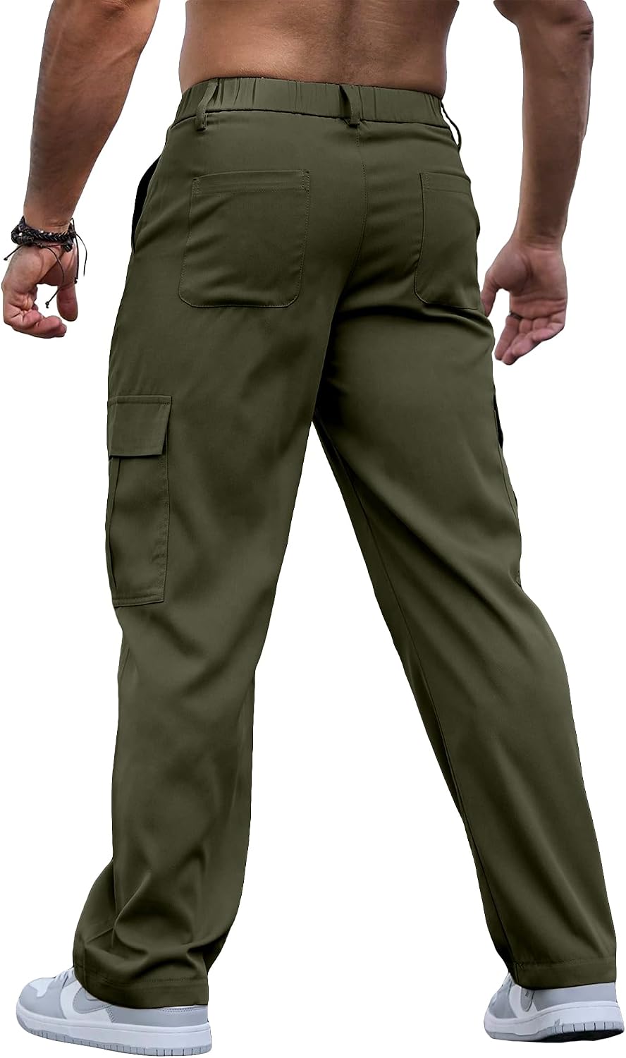 Comdecevis Men's Casual Cargo Pants Relaxed Fit Work Pants