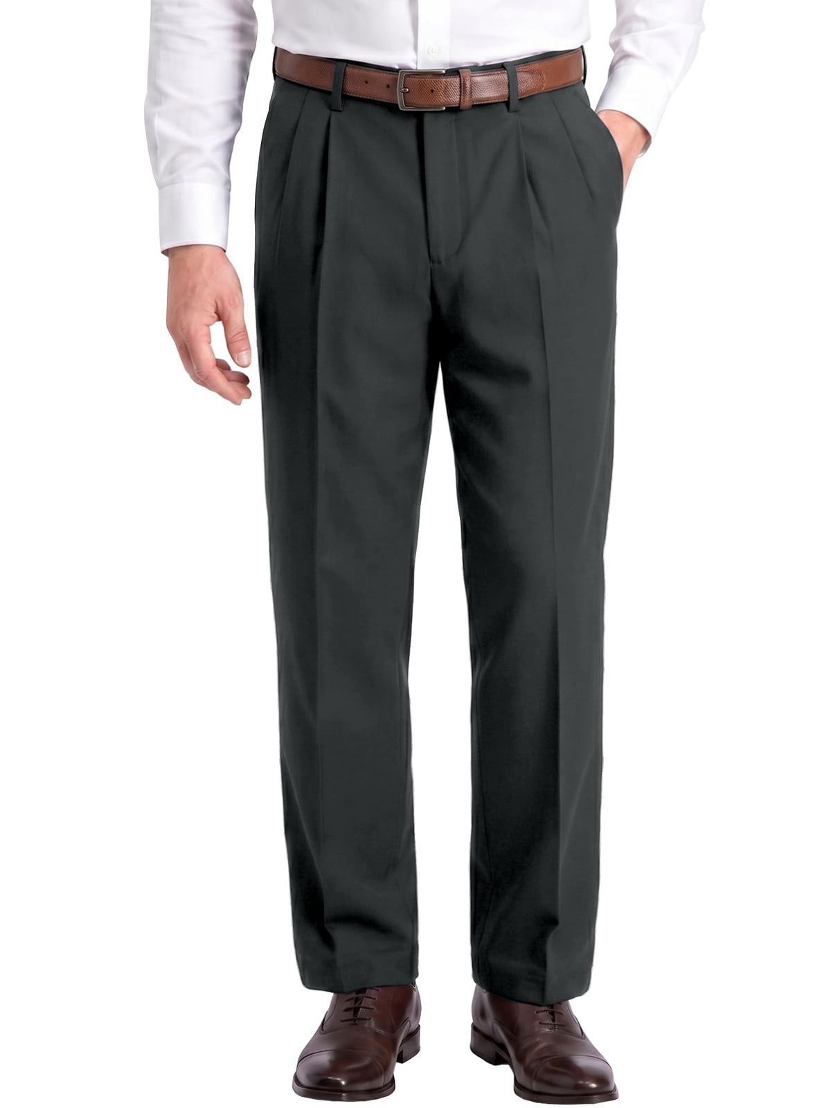 Comdecevis Men's Classic Fit Pleated Dress Pants
