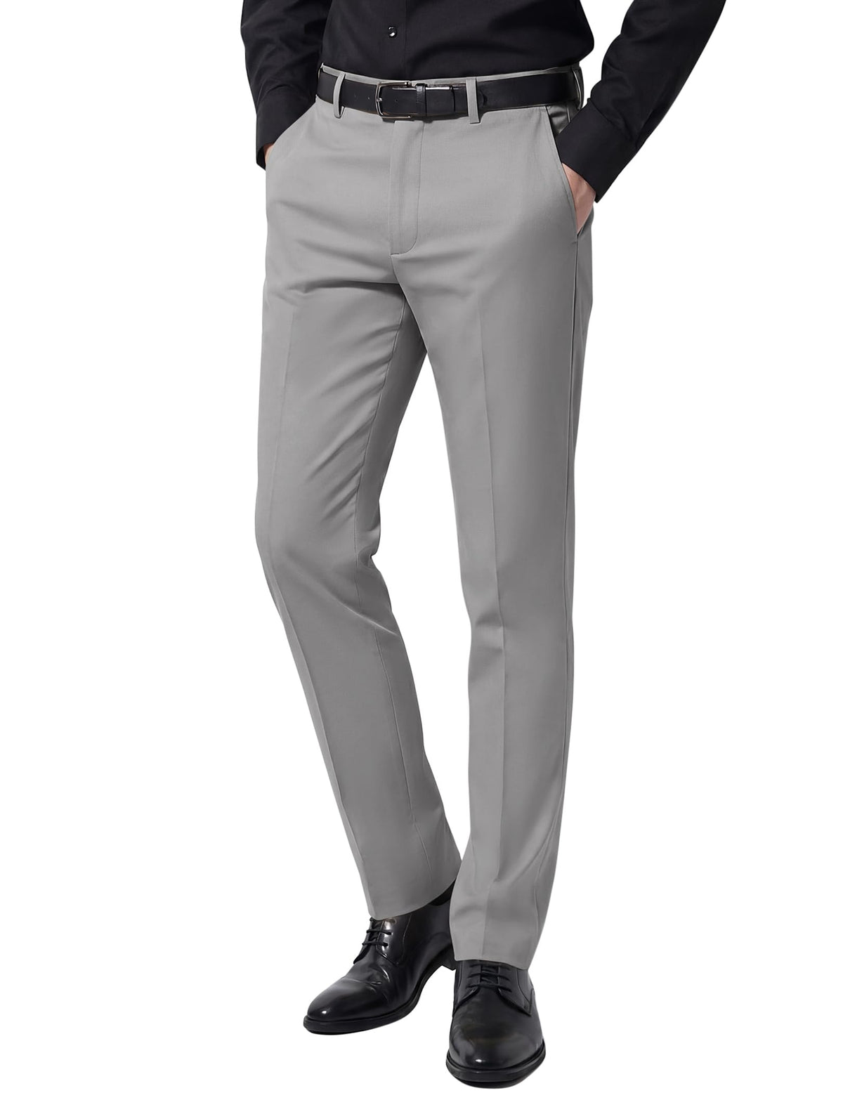 COOFANDY Men Dress Pants Slim Fit Suit Pants Expandable Waist Casual Slacks
