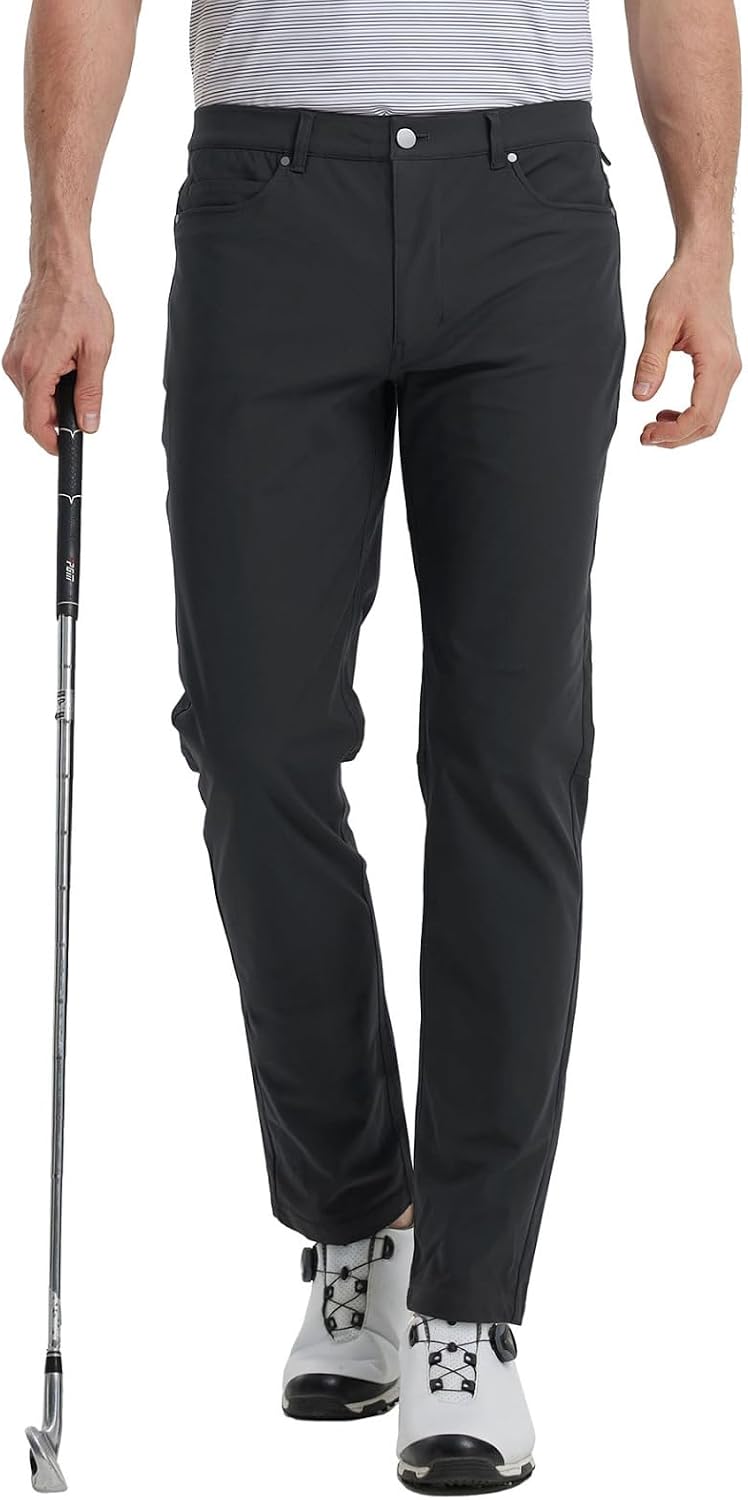 M MAELREG Golf Pants for Men Lightweight Moisture Wicking Business - 30"/32"/34" Stretch Flat Front Casual Dress Pant for Men