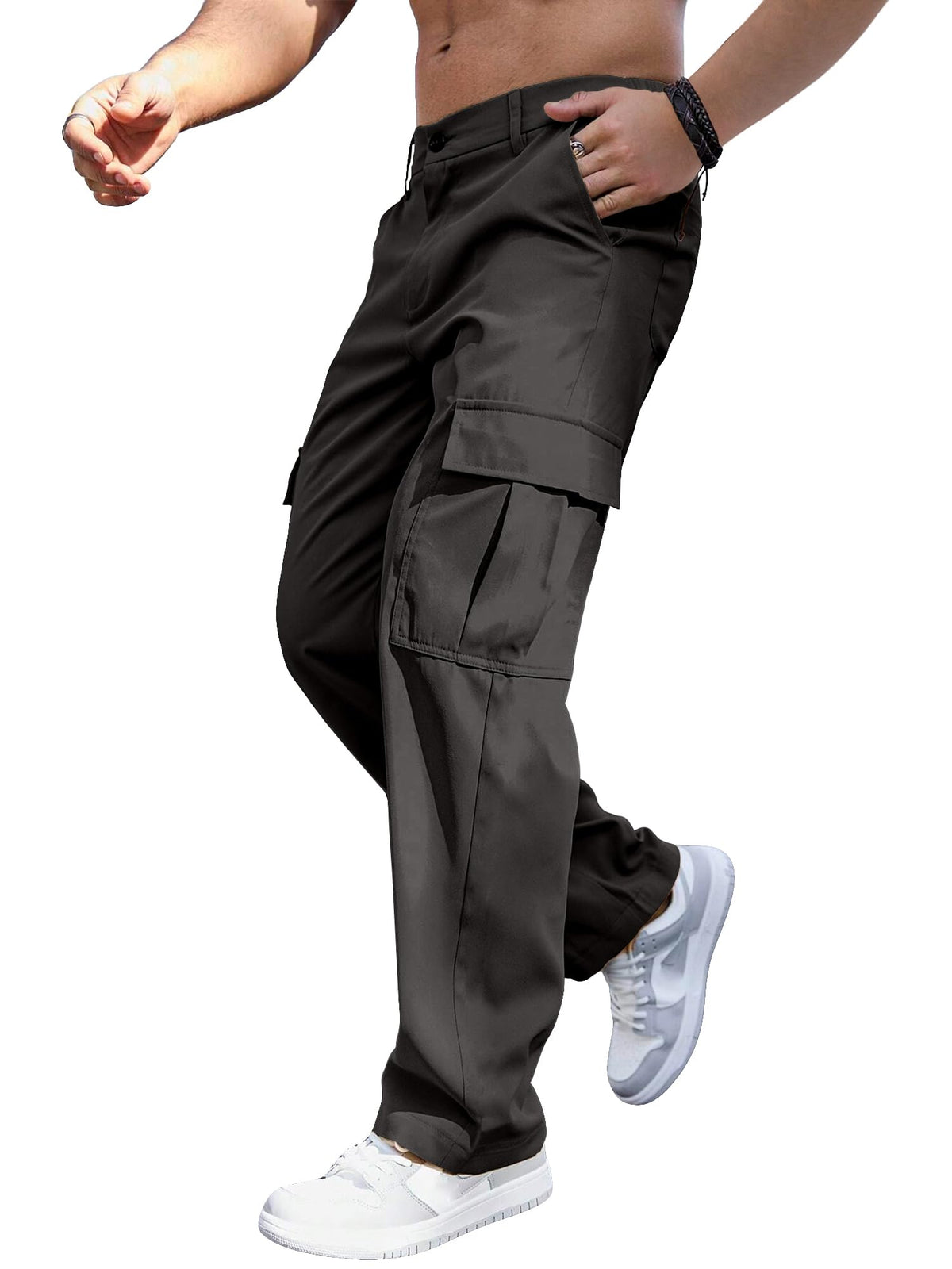 Comdecevis Men's Casual Cargo Pants Relaxed Fit Work Pants