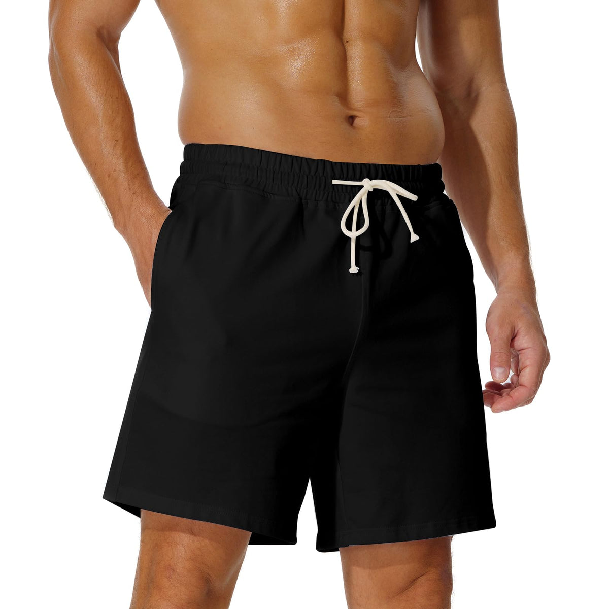 AIMPACT Men's Cotton Workout Shorts 5"/7" Sweat Athletic Gym with Pockets