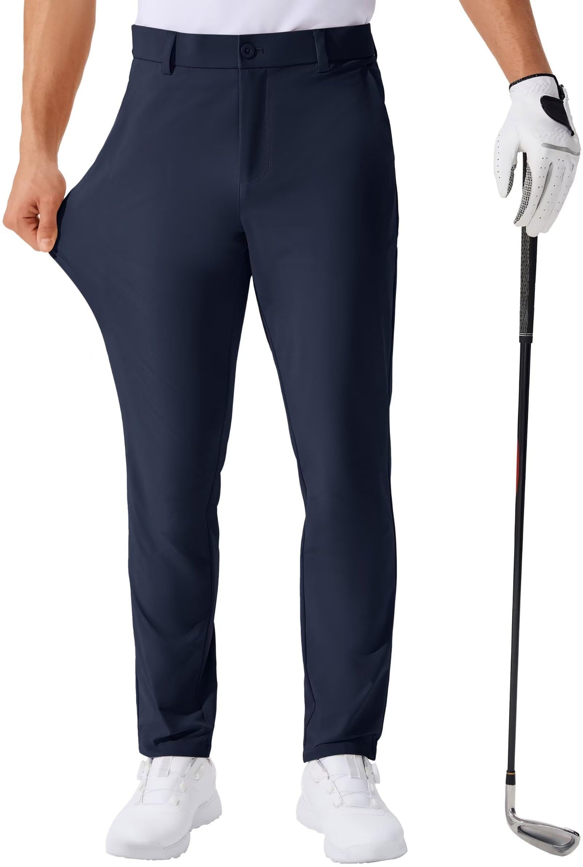 QPNGRP Men's Golf Pants 30"/32"/34" Inseam Lightweight Stretch Work Dress Pants