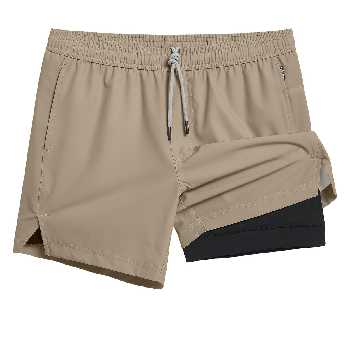 maamgic Mens 5" Gym Running Shorts for Men 2 in 1 Quick Dry Workout Athletic Shorts