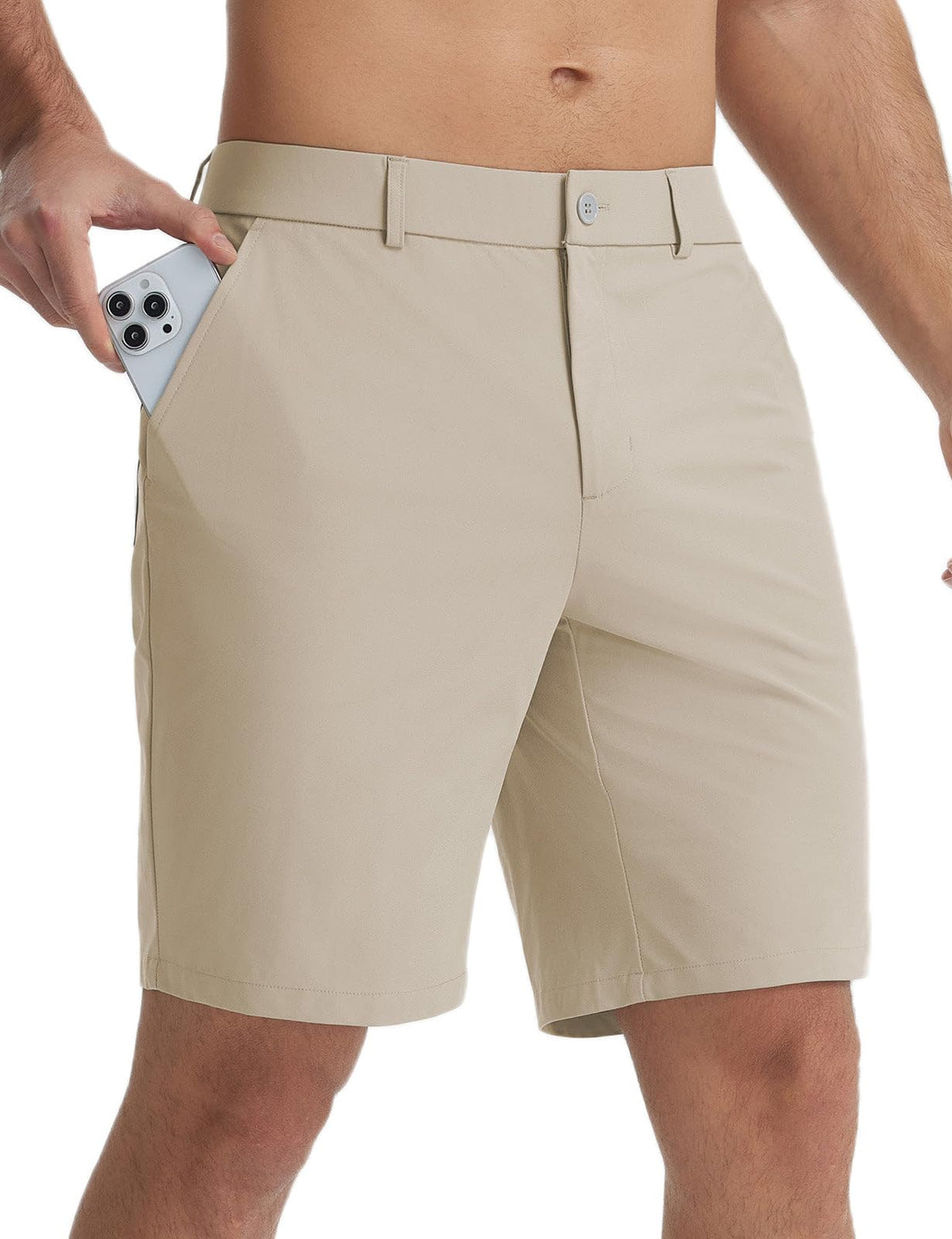 baleaf Men's 7''/9''Golf Shorts Causal Dress Work Zipper Pockets