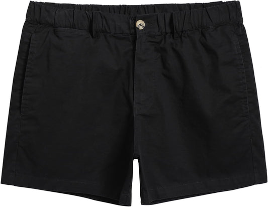 maamgic Men's Shorts Casual 4" Cotton Stretch Classic Fit Khaki Shorts