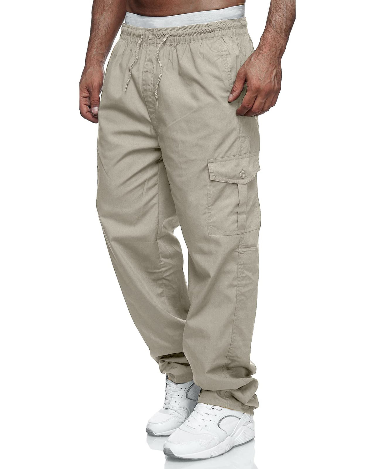 Rela Bota Men's Cargo Pants Jogger Sweatpants Drawstring Outdoor Trousers