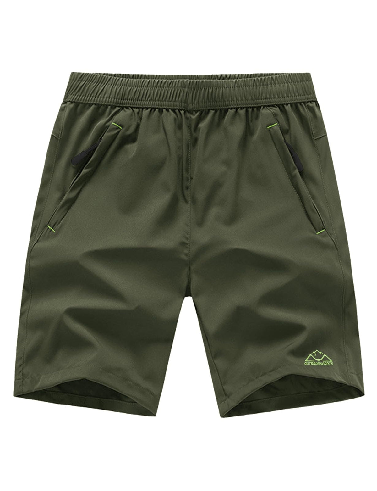 Rdruko Men's Quick Dry Hiking Shorts Lightweight Running Gym Outdoor Active Shorts with Zipper Pockets