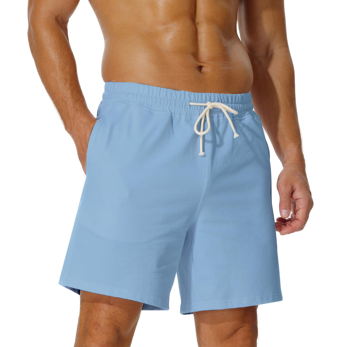 AIMPACT Men's Cotton Workout Shorts 5"/7" Sweat Athletic Gym with Pockets
