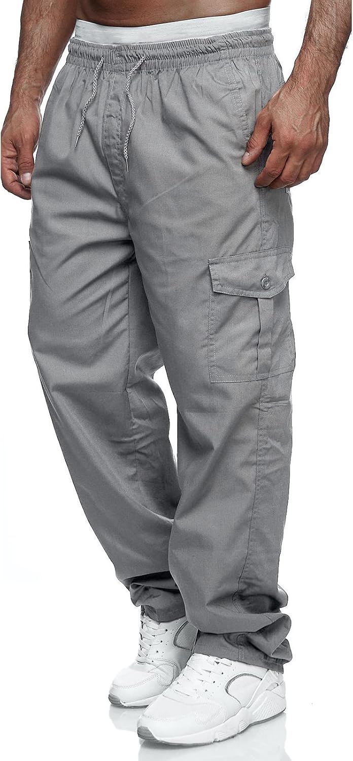 Rela Bota Men's Cargo Pants Jogger Sweatpants Drawstring Outdoor Trousers