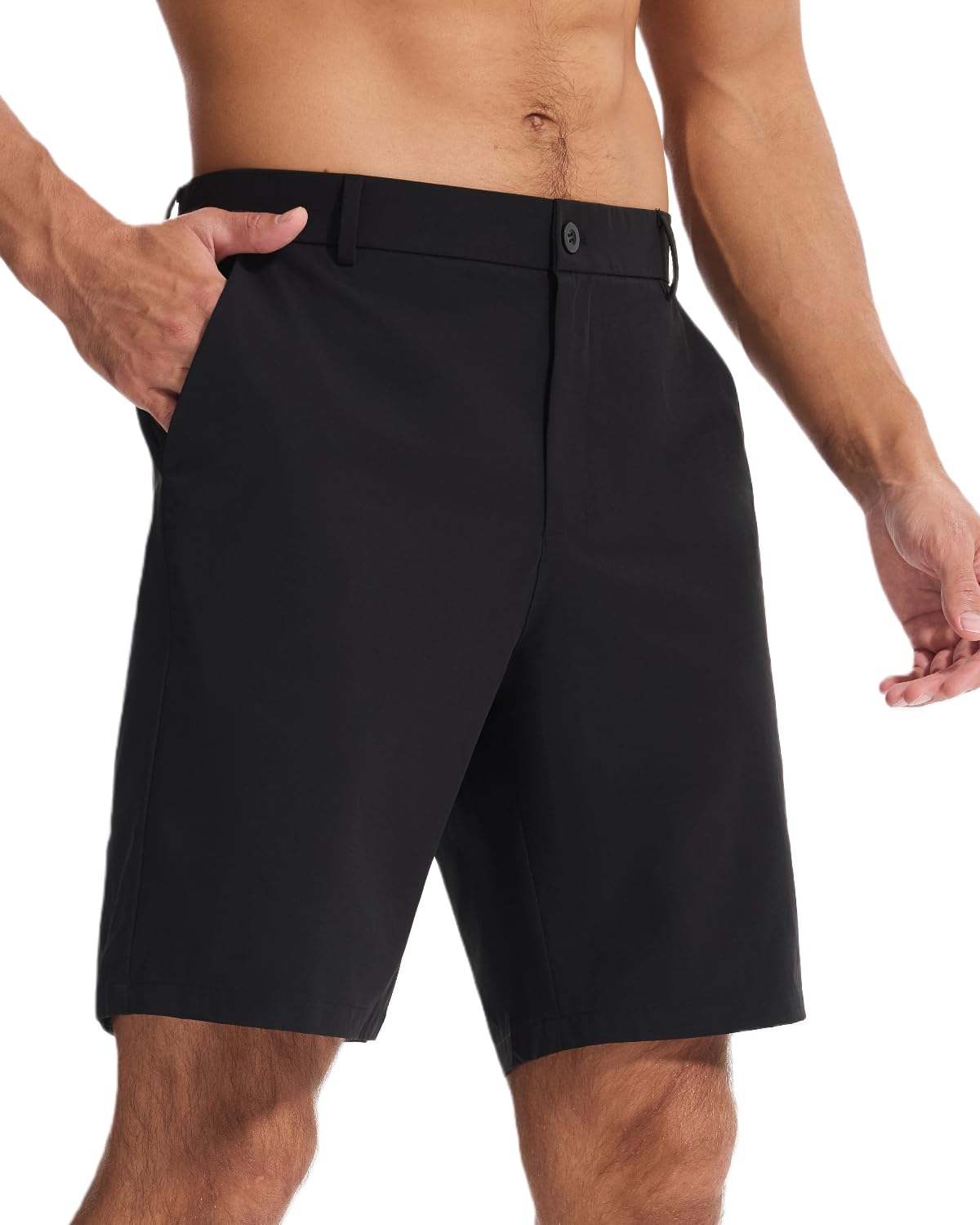 SNOWTEN Men's Classic Fit 7/9/11 Inch Golf Shorts Basic Lightweight Stretch Hiking Casual Short with 2 Pockets and 1 Hidden
