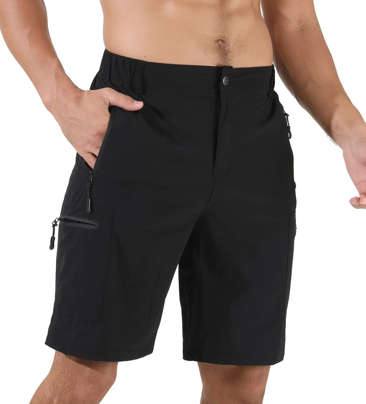 Suwangi Mens Hiking Cargo Shorts Casual Travel Tactical Short for Men