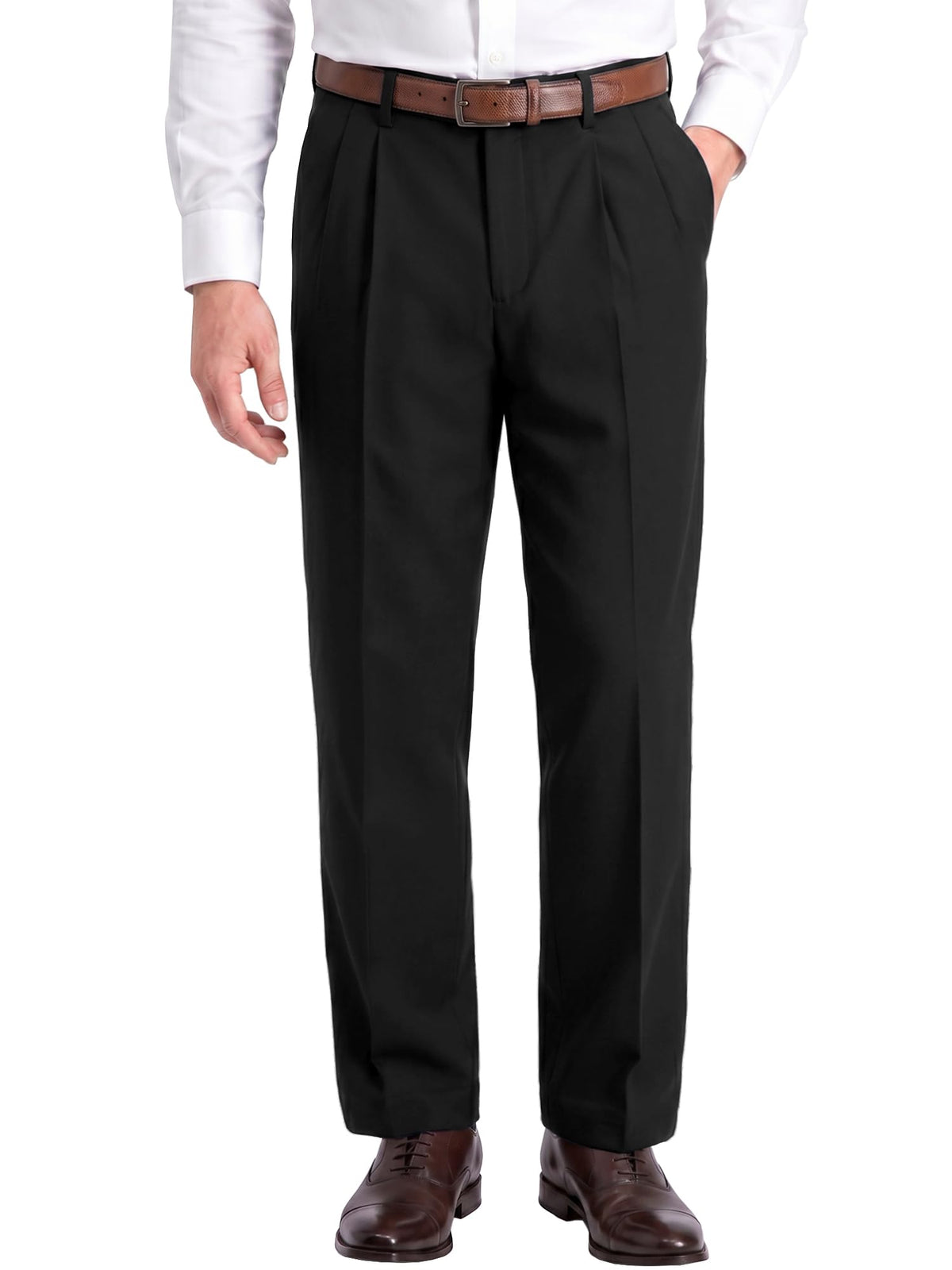 Comdecevis Men's Classic Fit Pleated Dress Pants