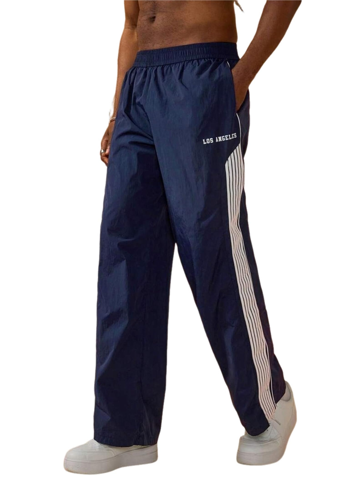 ZAFUL Mens Casual Sweatpants Stripe Drawstring Letter Y2K Baggy Track Pants