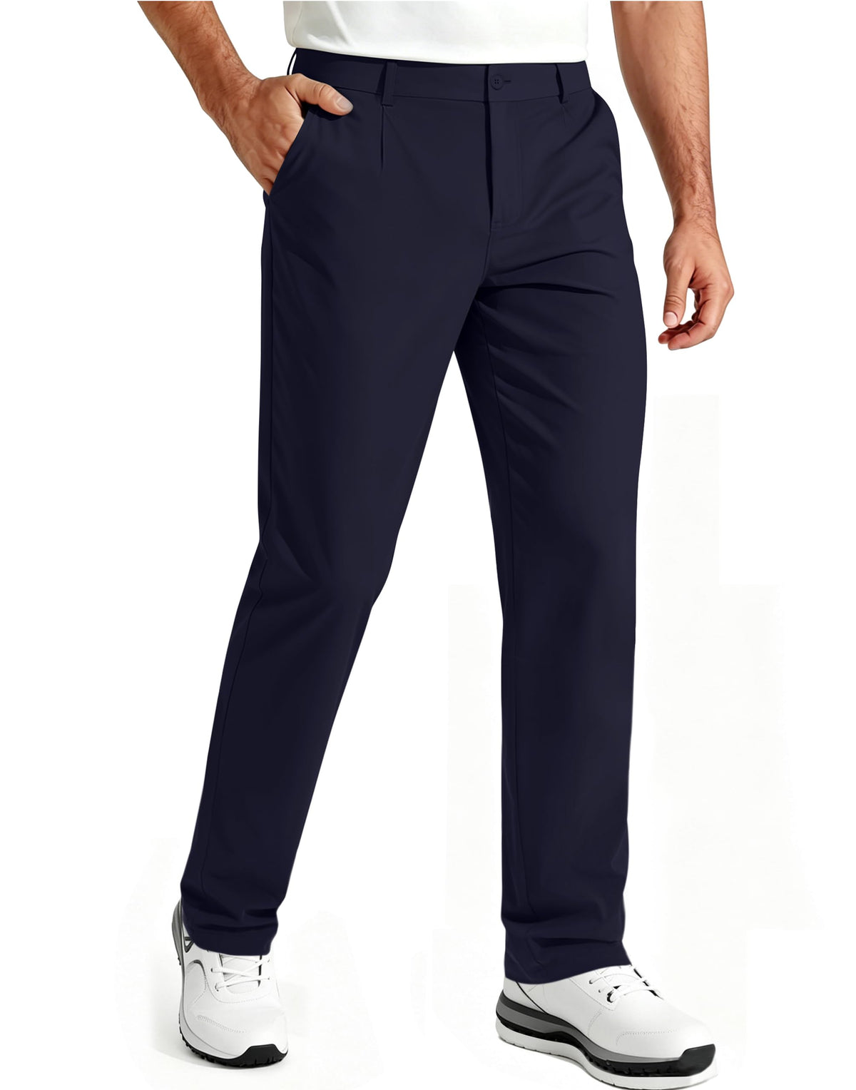 Mens Golf Pants Stretch Casual Dress Pant Elastic Drawstring Trousers
