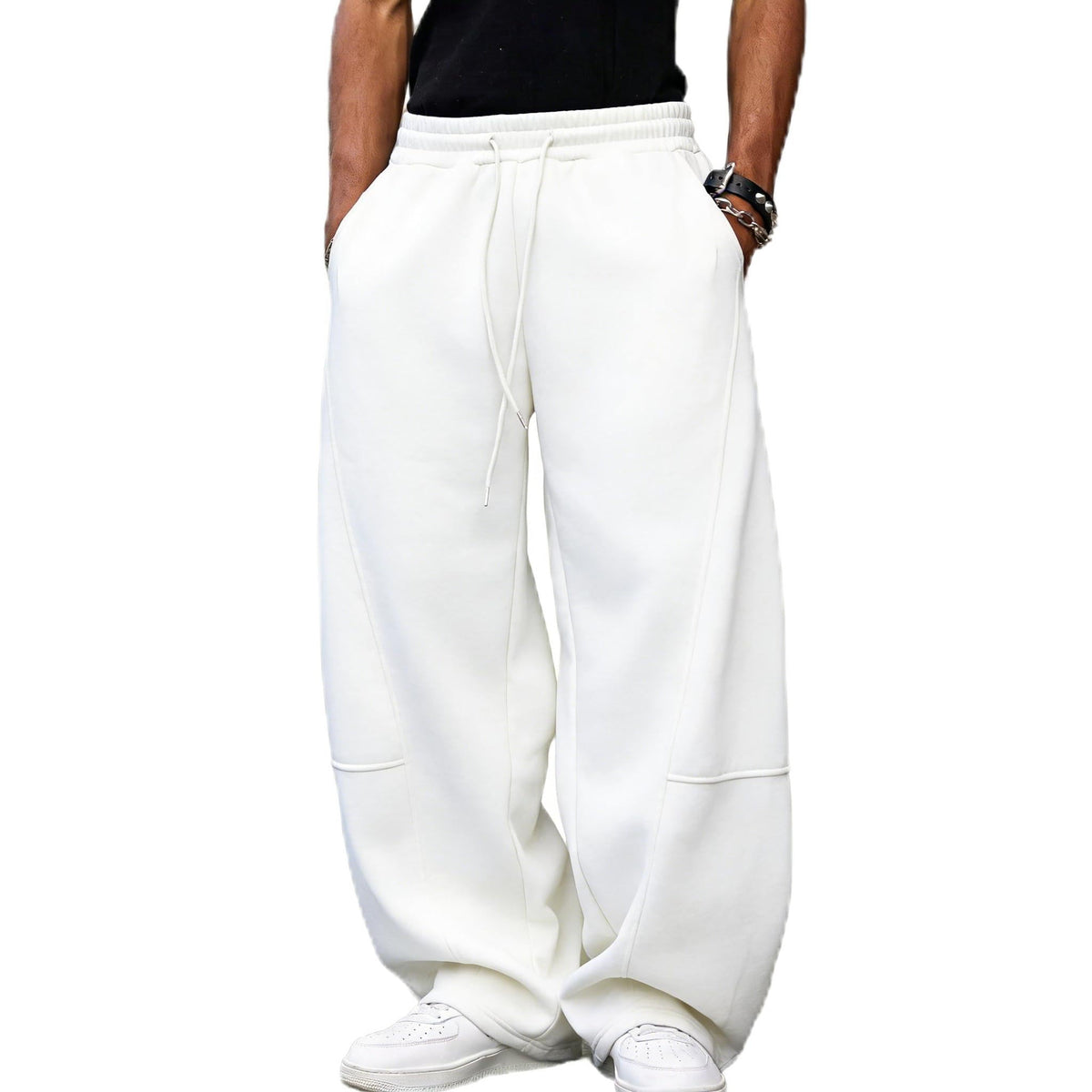 Mens Baggy Sweatpants Casual Wide Leg Pants
