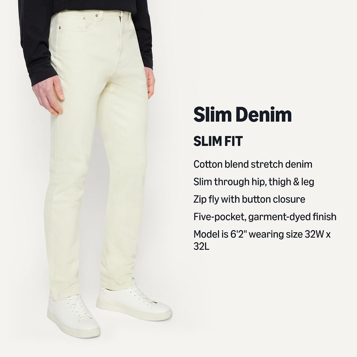 Amazon Essentials Men's Slim Fit Garment Dyed Five Pocket Pants
