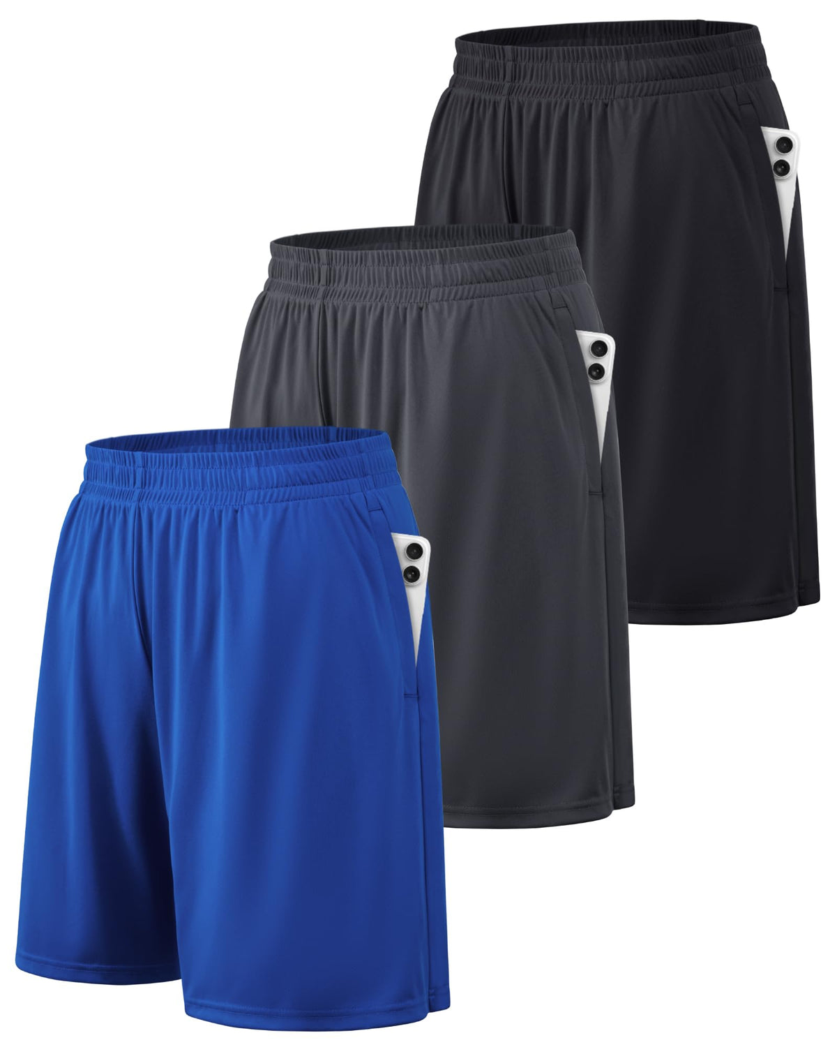 BALENNZ Mens Athletic Shorts with Pockets Quick Dry Workout Shorts Men