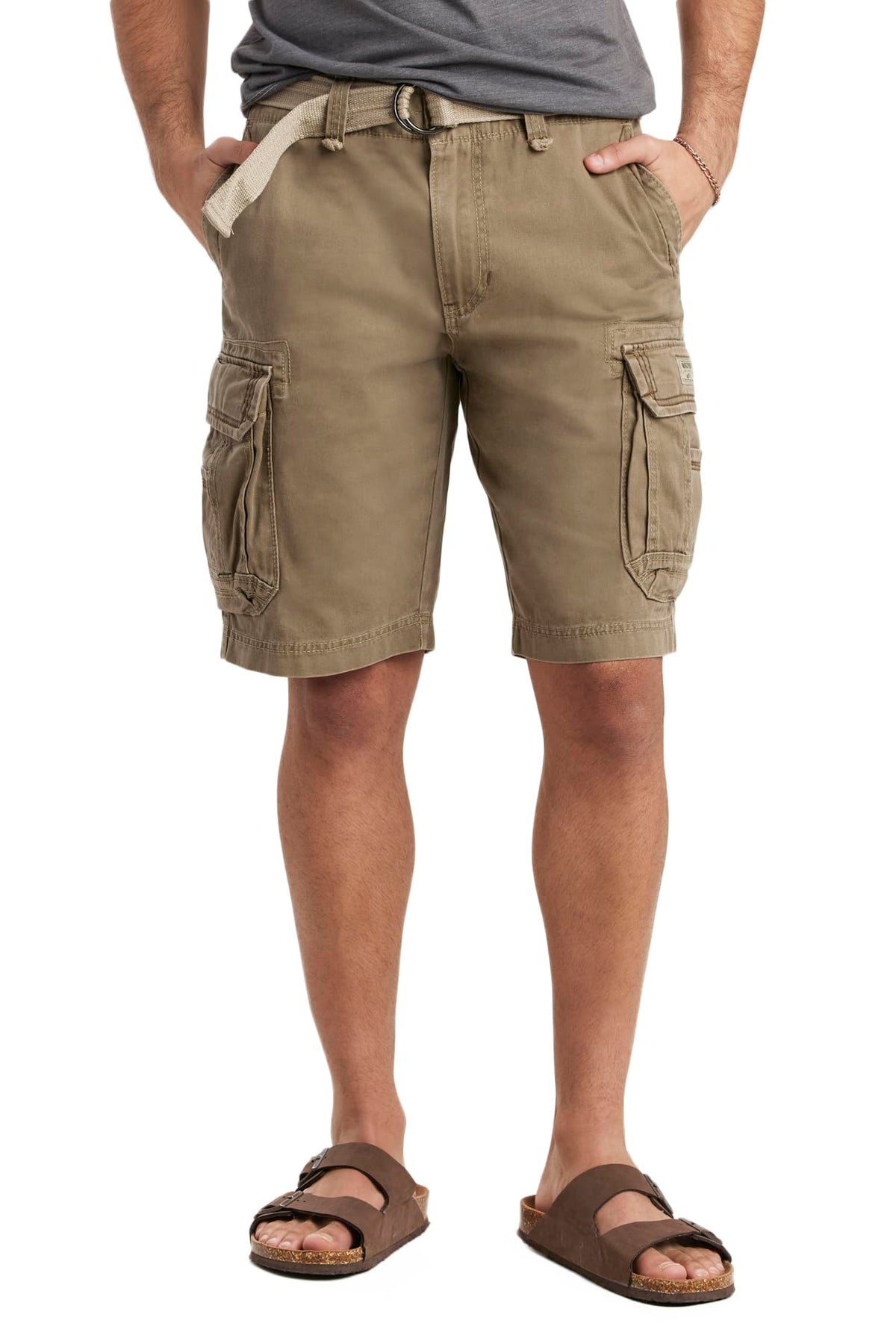 UNIONBAY Men's Survivor Belted Cargo Short-Reg and Big & Tall Sizes