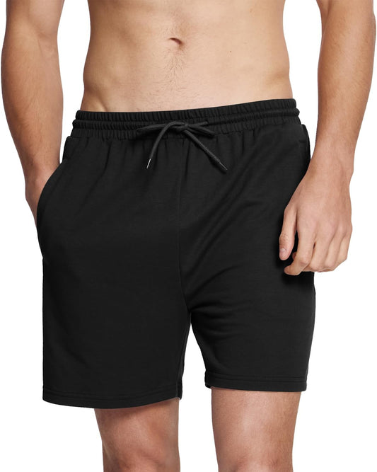 BAMBOO COOL Men's Athletic Shorts, Quick Dry Running Workout with Pockets