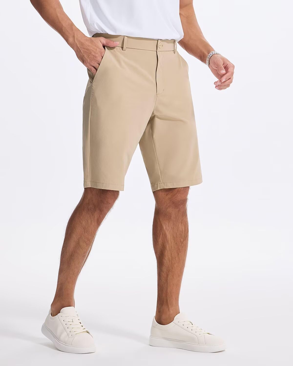 SNOWTEN Men's Classic Fit 7/9/11 Inch Golf Shorts Basic Lightweight Stretch Hiking Casual Short with 2 Pockets and 1 Hidden