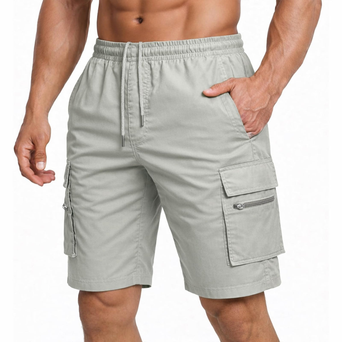 ANLUKE Men's Cargo Shorts Stretch Waist Quick Dry
