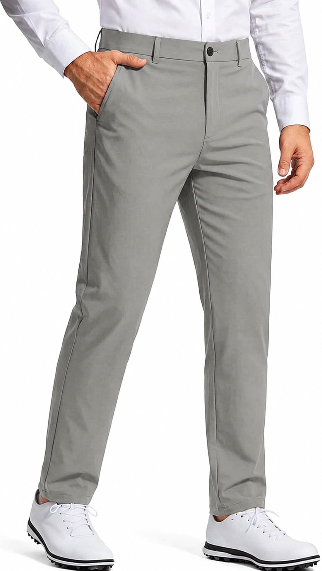 Mens Classic Fit Golf Pants, Stretch Business Casual Dress Pants for Men, Quick Dry Lightweight Work Slacks with Pockets