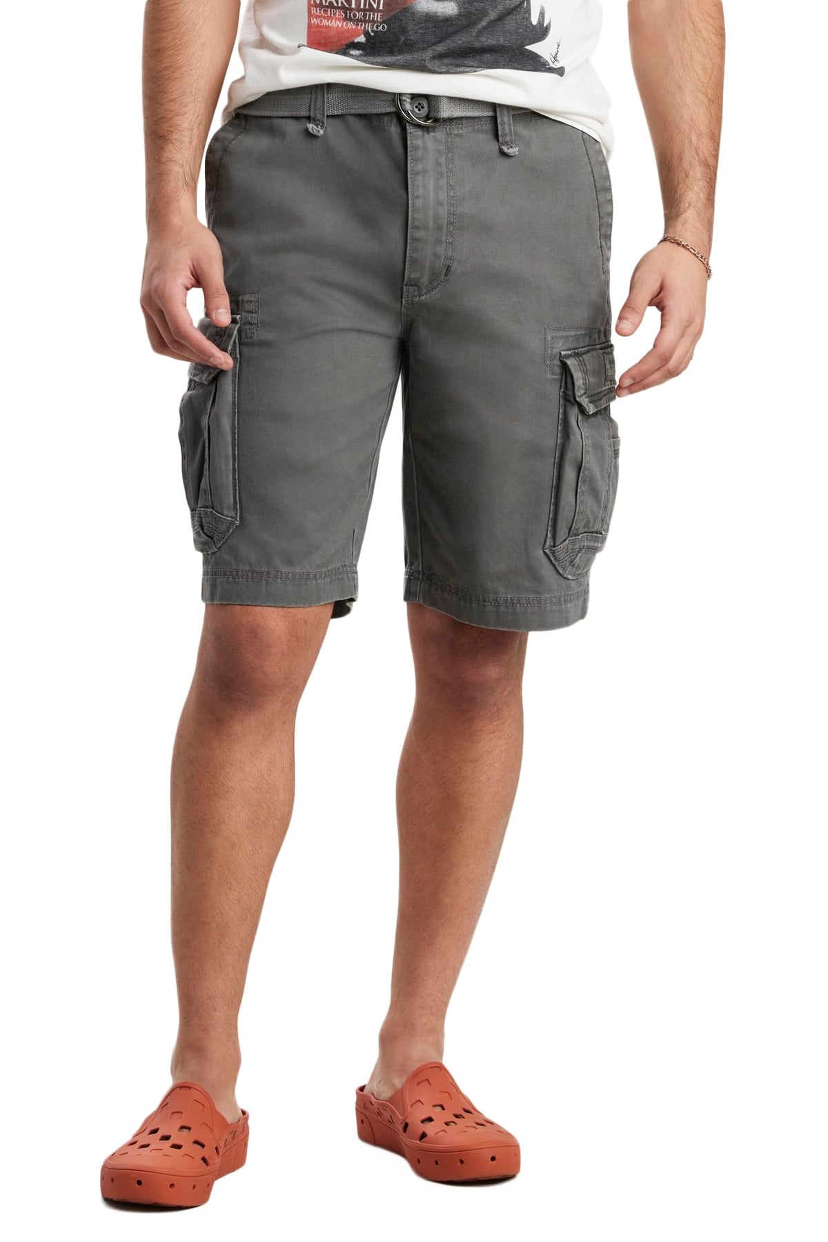 UNIONBAY Men's Survivor Belted Cargo Short-Reg and Big & Tall Sizes