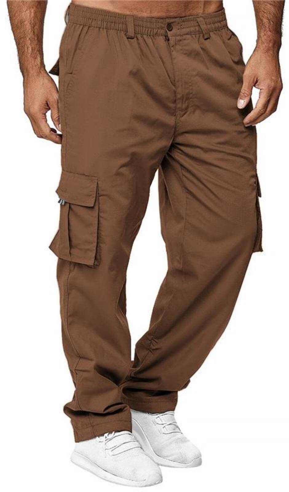 AIFARLD Men's Cargo Pants with Pockets Cotton Hiking Sweatpants Casual Athletic Jogger Sports Outdoor Trousers Relaxed Fit