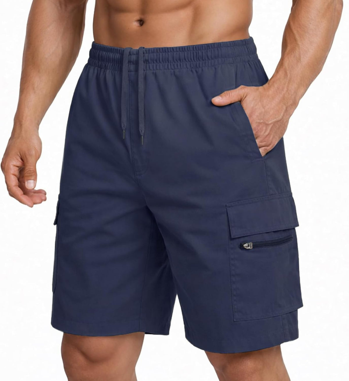 ANLUKE Men's Cargo Shorts Stretch Waist Quick Dry