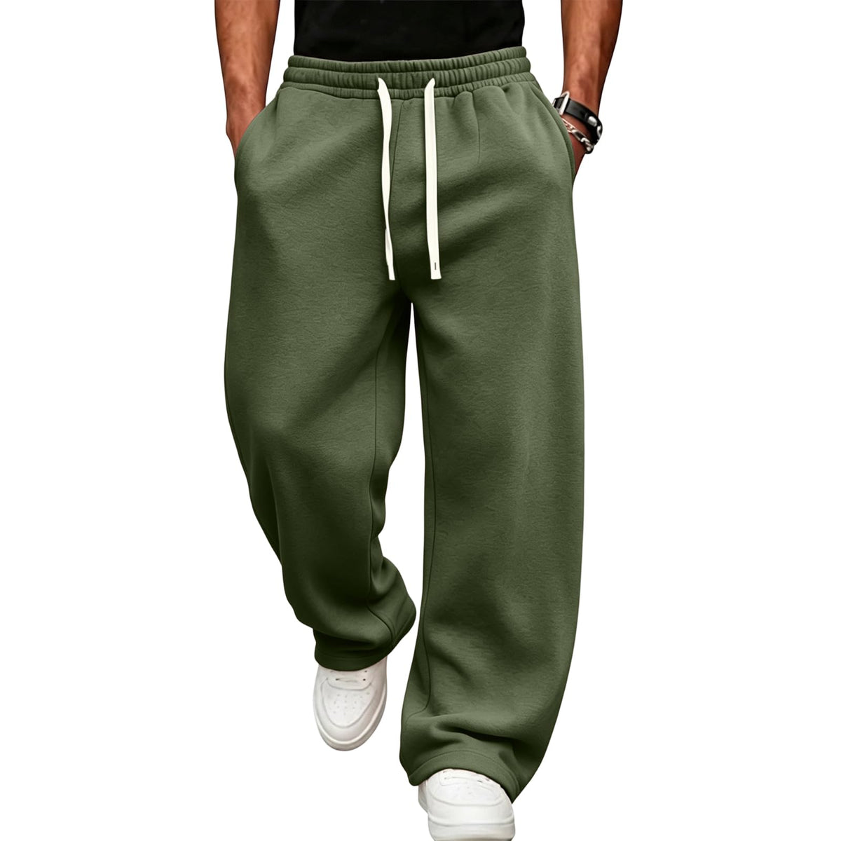 Men's Baggy Sweatpants Loose Fit Cool Active Elastic Waist Trousers
