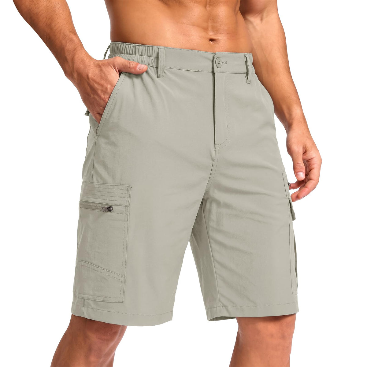 Jessie Kidden Mens Cargo Shorts Expandable Waist Quick Dry Hiking Shorts