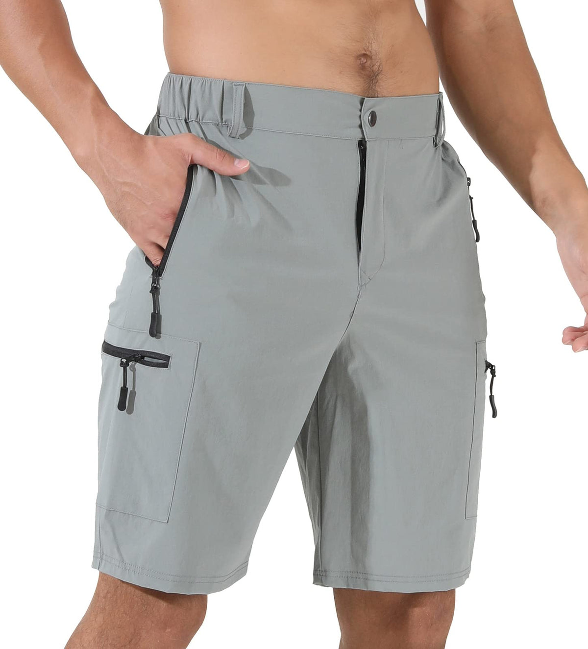 Suwangi Mens Hiking Cargo Shorts Casual Travel Tactical Short for Men