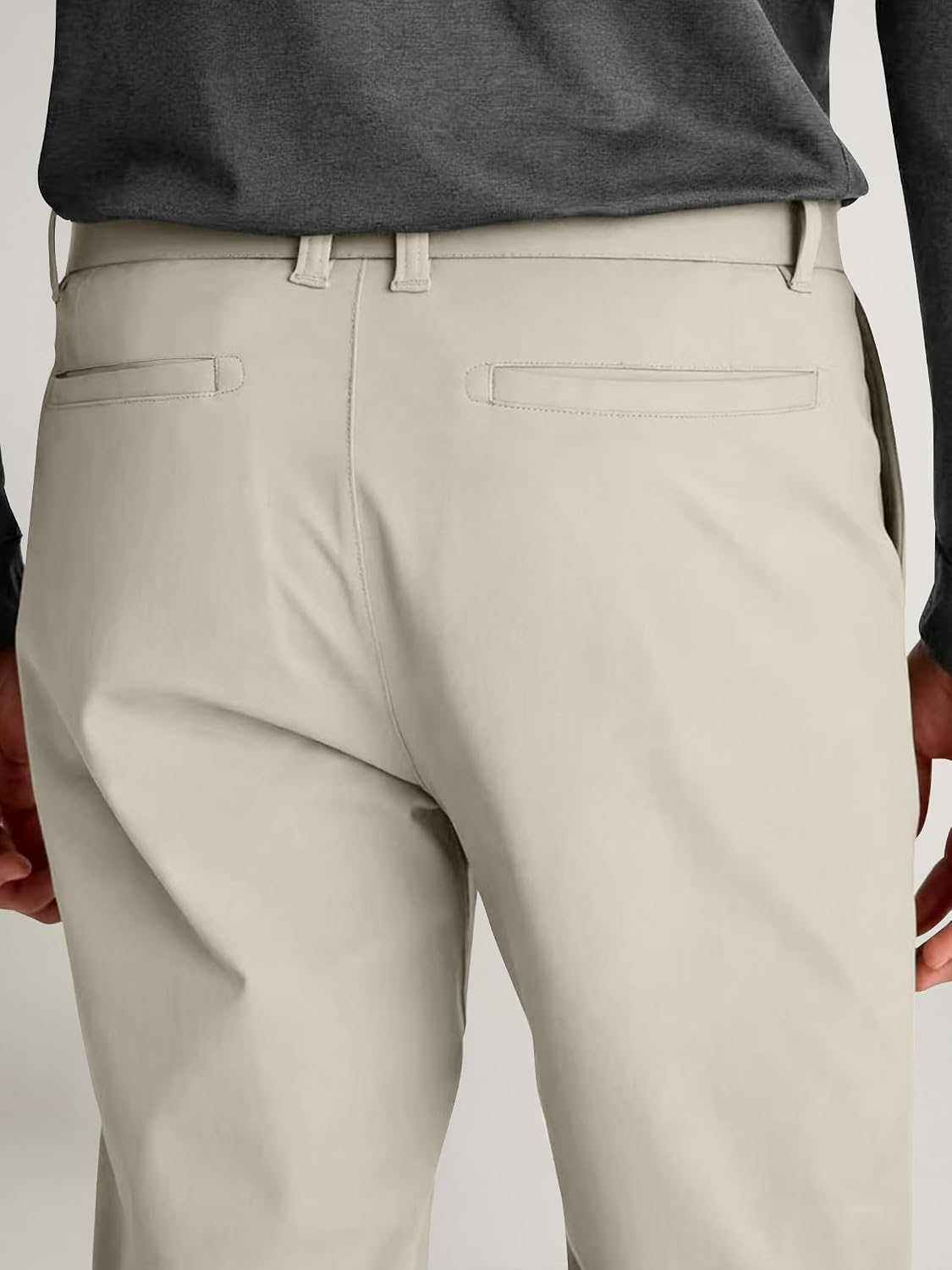 Mens Classic Fit Golf Pants, Stretch Business Casual Dress Pants for Men, Quick Dry Lightweight Work Slacks with Pockets