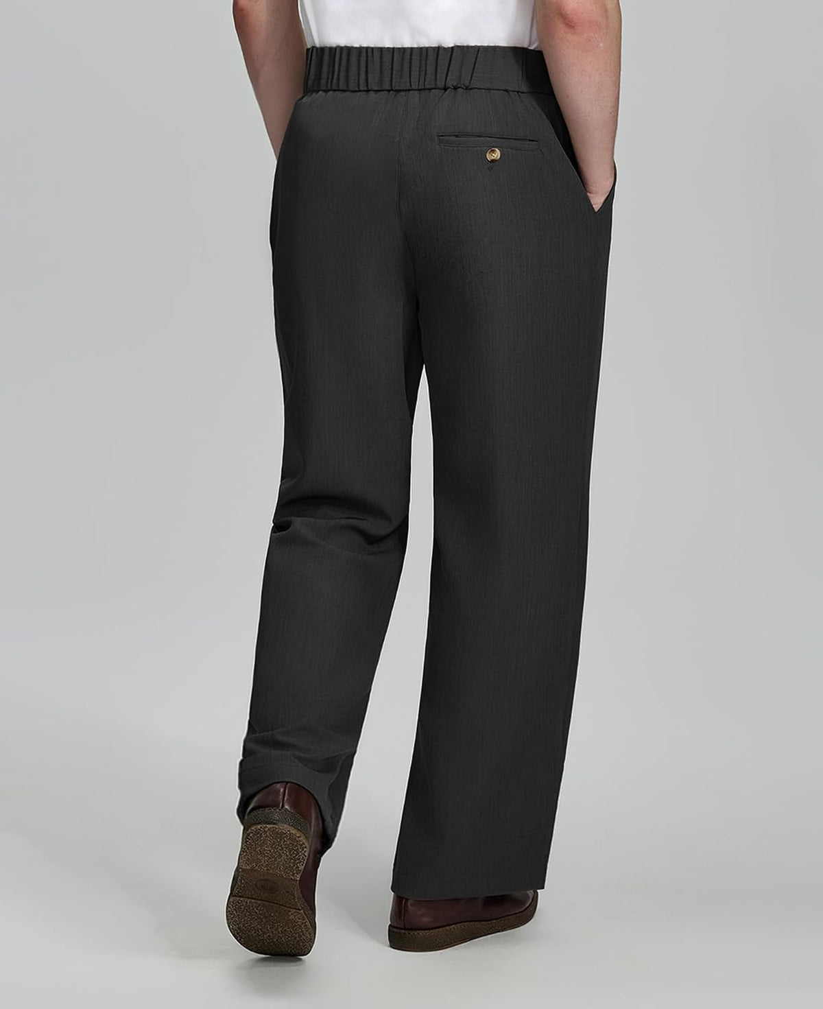 Susclude Mens Baggy Dress Pants Old Money Vintage Pleated Wide Leg Pants Summer Casual Slacks Relaxed Fit Trousers